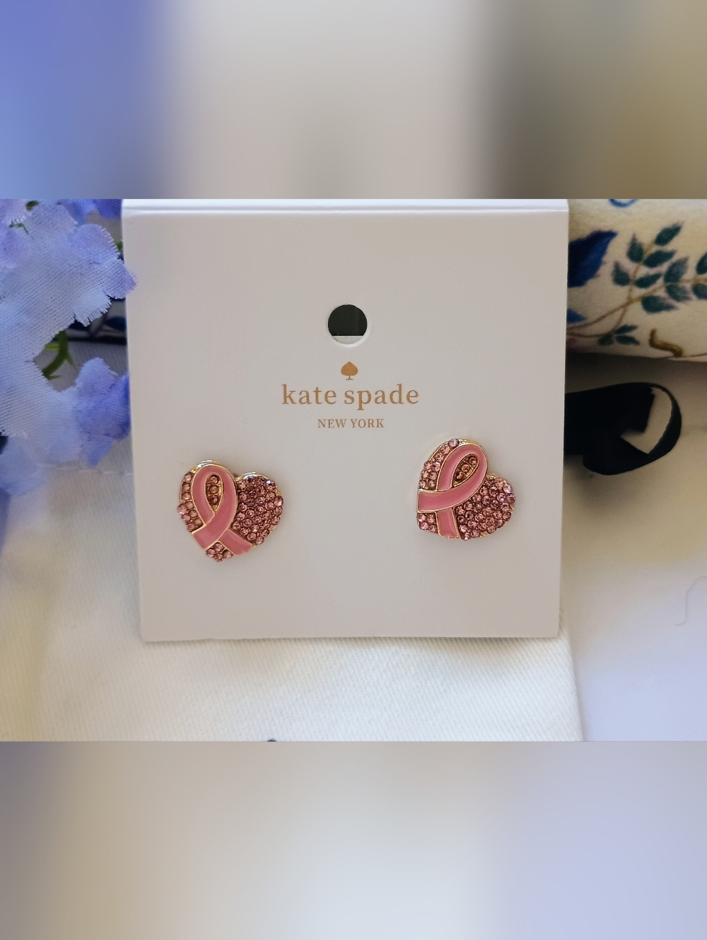 Kate Spade Limited Edition Hearts With Pink Ribbon